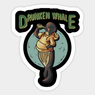 Drunken whale Sticker